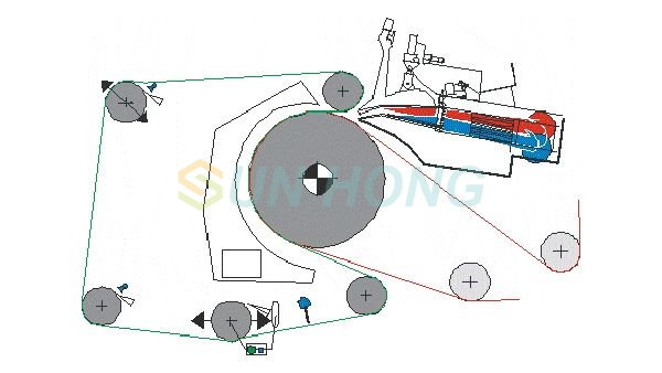 Tissu de machine en papier de soie