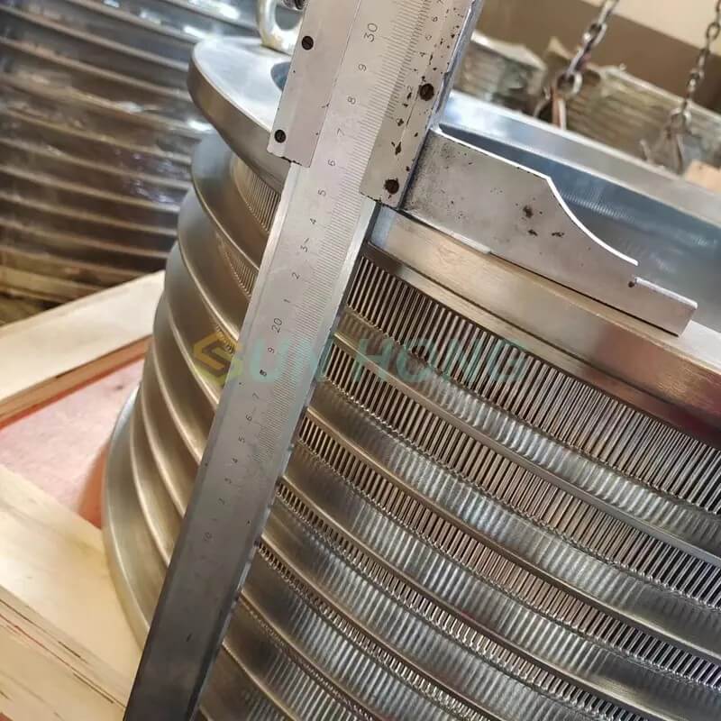 Panier d'écran à fentes pour la pulpe