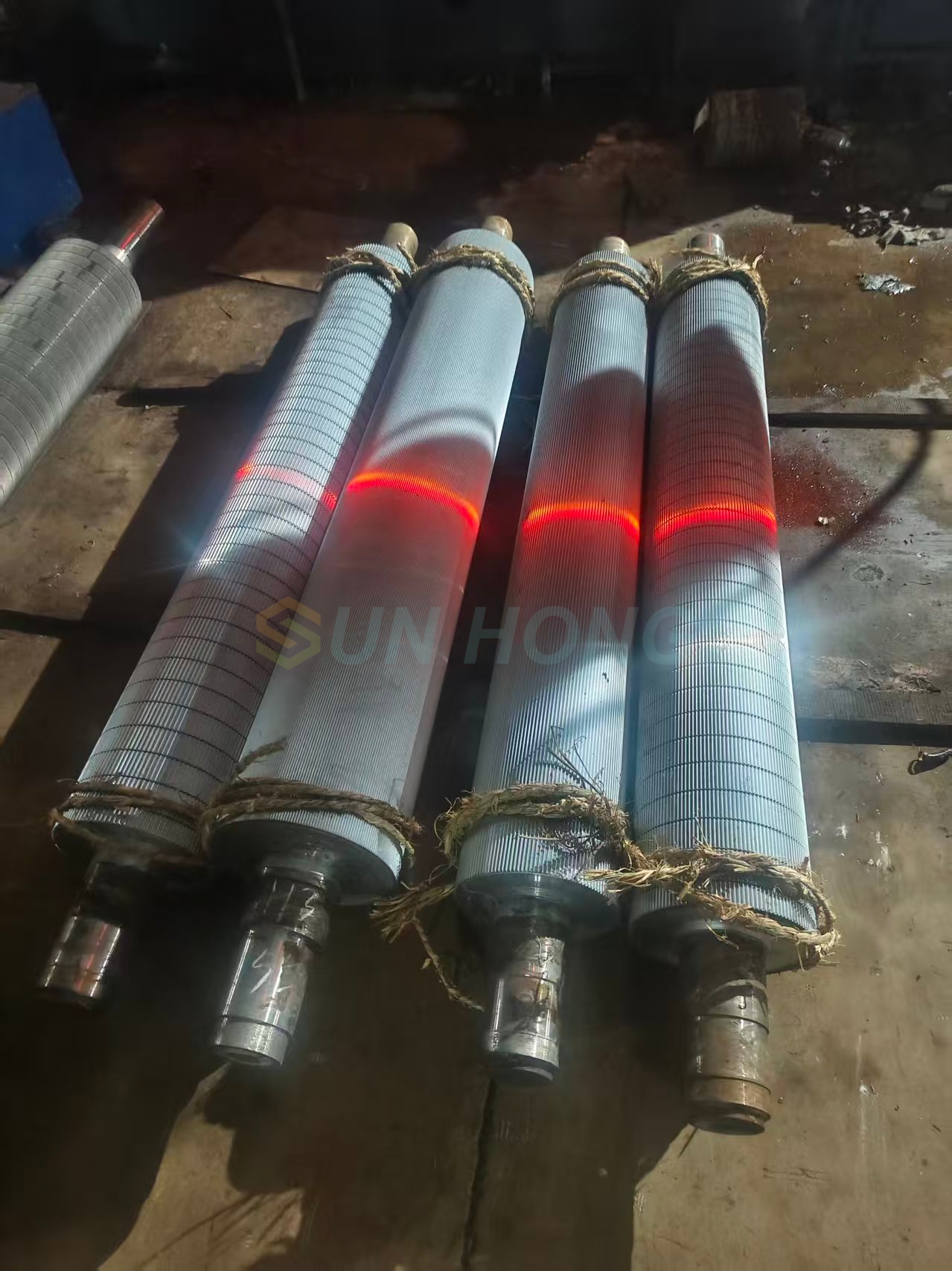 Rouleau de ondulation enduit de carbure de tungstène 