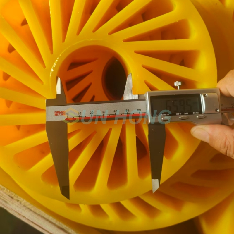 Pas de roue de polyuréthane de roue d'écrasement